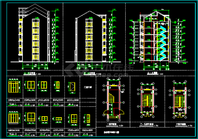 世界花园三期工程55#楼建筑设计CAD方案施工图