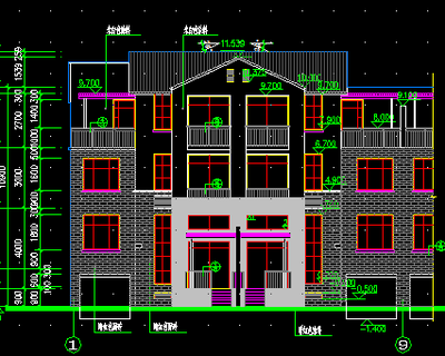 3层居住小区B型别墅建筑施工图免费下载 - 别墅图纸 - 土木工程网